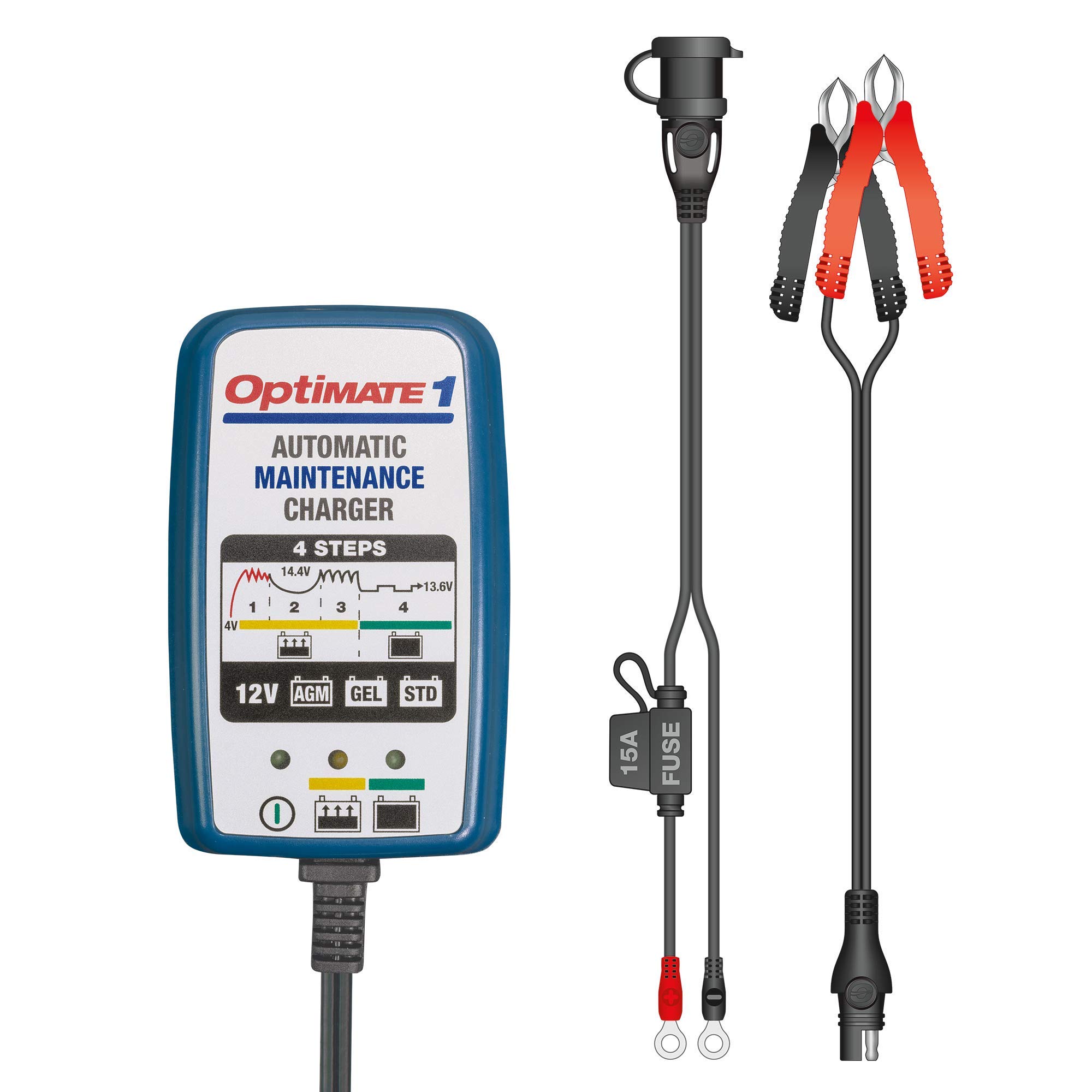 Amazon.com: Tecmate Optimate 1 Global, TM-401, 4-Step 12V 0.6A